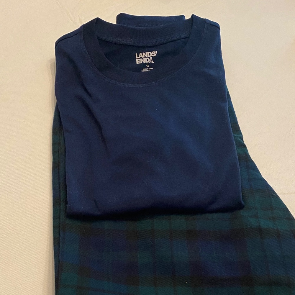Lands' End Boys’ Flannel Pajama Set - NWOT